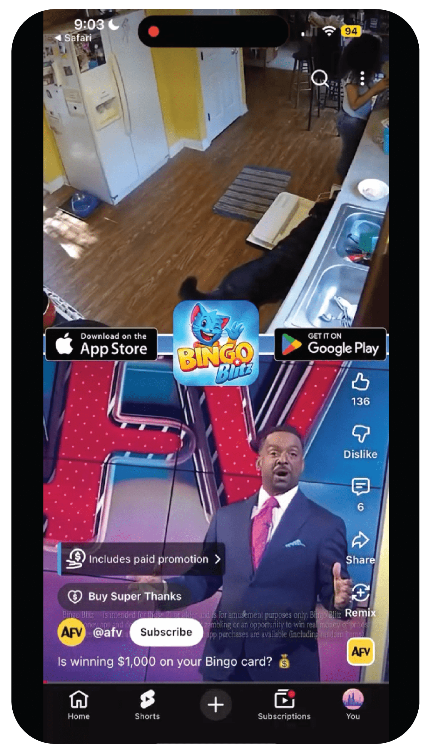 bingo blitz AFV YouTube Social Post